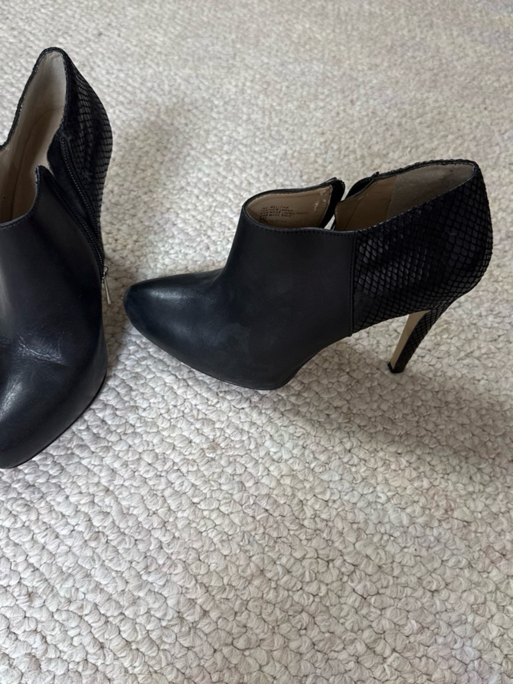 INC-BELLONA Leather Upper Shoe in White and Black